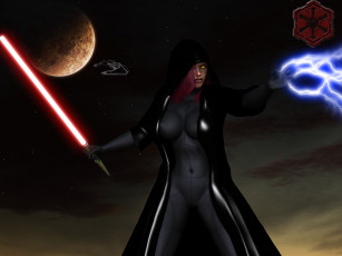 Картинка star+wars+fanart 3д+графика fantasy+ фантазия меч девушка