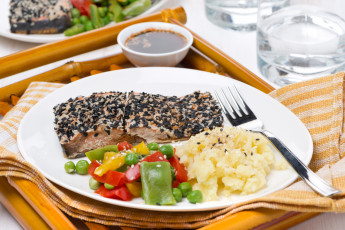 Картинка еда рыба +морепродукты +суши +роллы гарнир кунжут горбуша