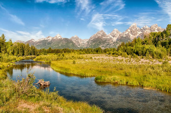 Картинка природа реки озера облака река лес горы