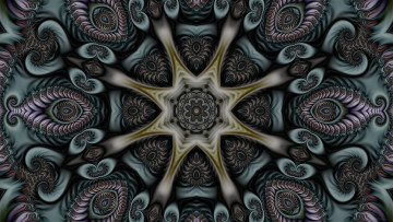 Картинка 3д+графика fractal+ фракталы узор цвета фон