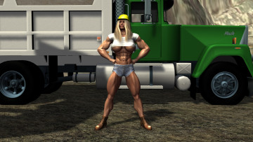 Картинка 3д+графика people+ люди взгляд девушка