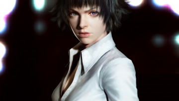 Картинка видео+игры devil+may+cry+4 dmc lady леди девушка взгляд брюнетка