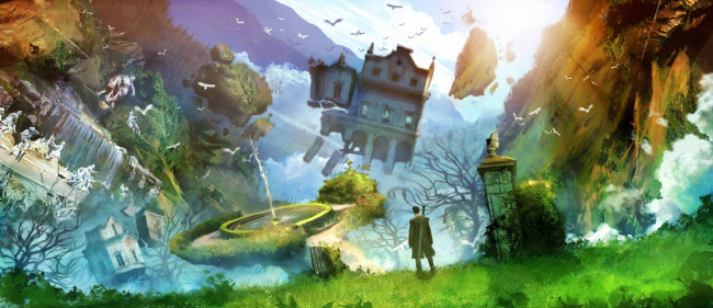 Обои картинки фото видео игры, devil may cry 4, demon, wallpaper, dante, fan, art, парень, природа, другой, мир