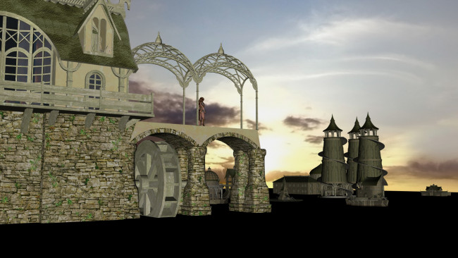 Обои картинки фото 3д графика, architecture , архитектура, замок