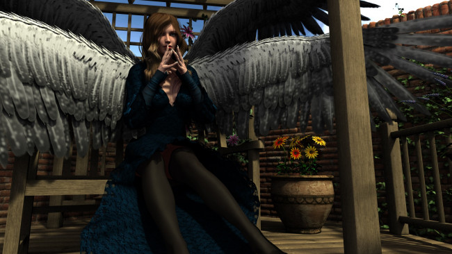 Обои картинки фото 3д графика, fantasy , фантазия, демон, крылья