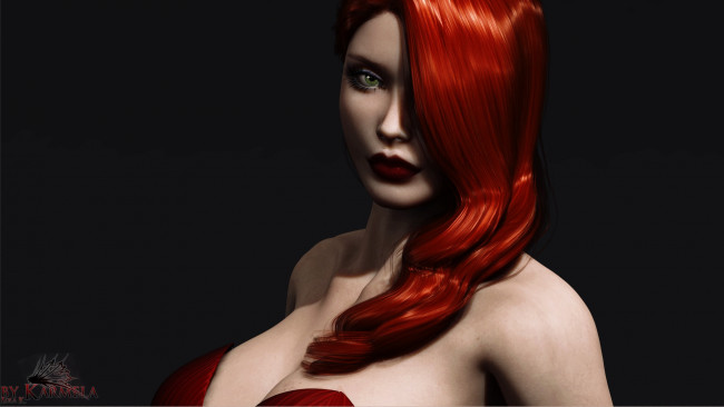 Обои картинки фото 3д графика, portraits , портрет, взгляд, девушка