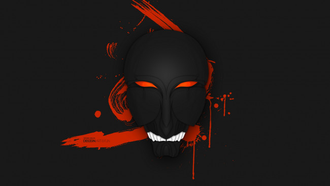 Обои картинки фото рисованные, минимализм, маска