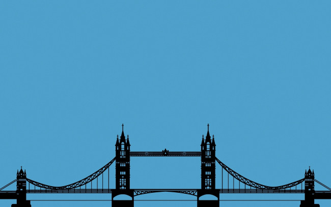Обои картинки фото рисованные, минимализм, мост