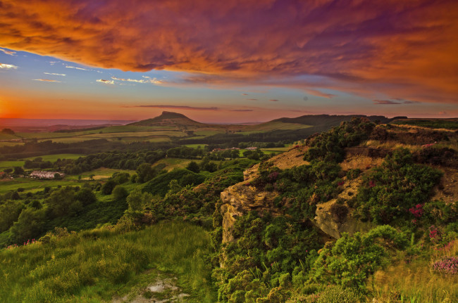 Обои картинки фото природа, пейзажи, тучи, холмы, равнина