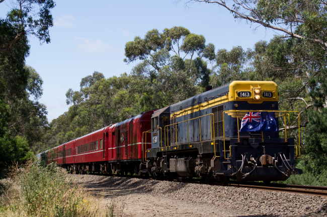 Обои картинки фото техника, поезда, железная, дорога, рельсы, локомотив, состав