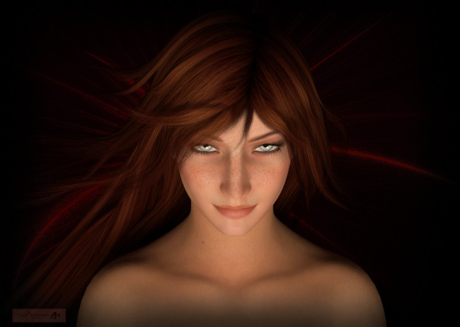 Обои картинки фото 3д графика, portraits , портрет, взгляд, девушка