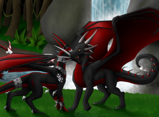 Картинка рисованное животные +сказочные +мифические драконы