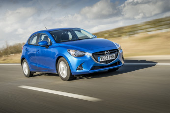 Картинка автомобили mazda uk-spec mazda2 синий 2015г