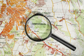 Картинка разное глобусы +карты лупа симферополь крым россия карта