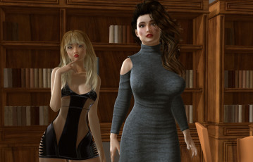 Картинка 3д+графика люди+ people взгляд фон девушки