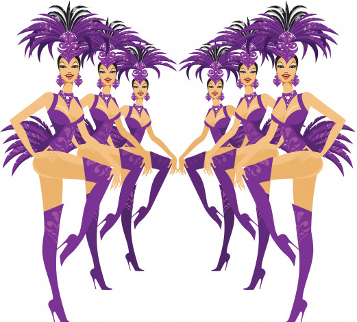 Обои картинки фото векторная графика, девушки, карнавал, танец