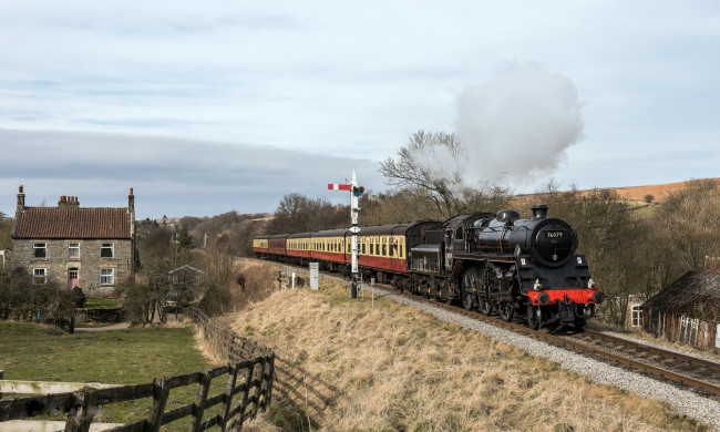 Обои картинки фото техника, паровозы, паровоз, дорога, железная