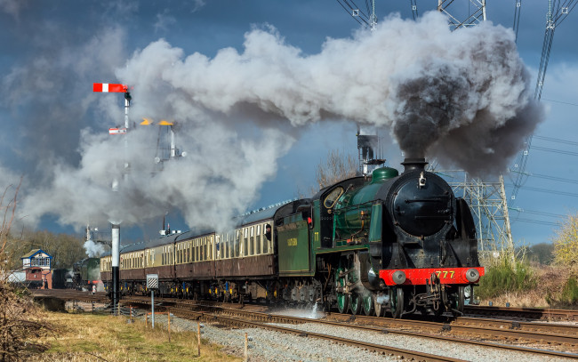 Обои картинки фото техника, паровозы, дорога, железная, паровоз