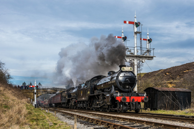 Обои картинки фото техника, паровозы, дорога, железная, паровоз