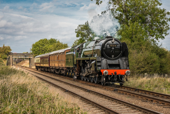 Обои картинки фото техника, паровозы, паровоз, дорога, железная