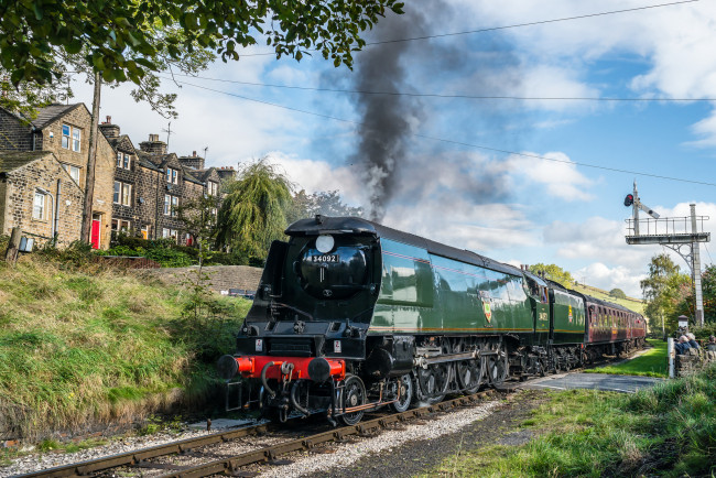 Обои картинки фото техника, паровозы, паровоз, дорога, железная