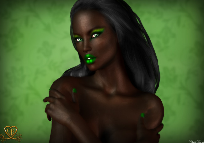 Обои картинки фото 3д графика, люди , people, девушка, взгляд, фон