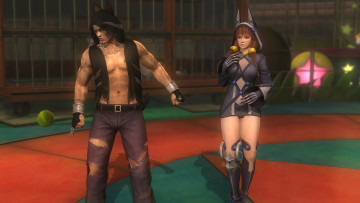 Картинка 3д+графика аниме+ anime поза цепи парень фон взгляд девушка