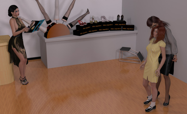 Обои картинки фото 3д графика, люди , people, девушки, взгляд, фон, интерьер