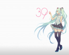 Картинка аниме vocaloid фон взгляд девушка