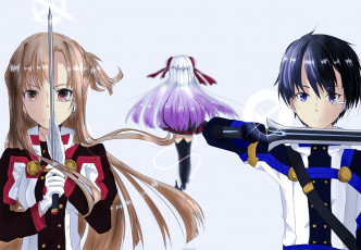 Картинка аниме sword+art+online фон взгляд девушка