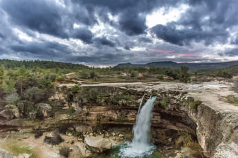 Картинка природа водопады водопад река лес