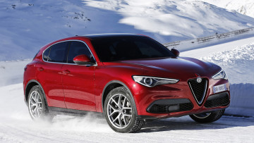 обоя alfa romeo stelvio 2018, автомобили, alfa romeo, зима, снег, 2018, stelvio, alfa, romeo