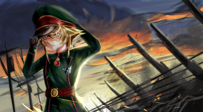Обои картинки фото аниме, youjo senki, tanya, degurechaff