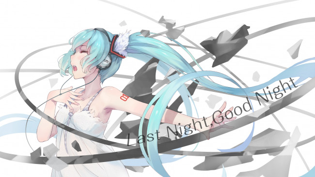 Обои картинки фото аниме, vocaloid, фон, взгляд, девушка