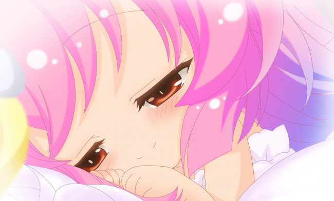 Обои картинки фото аниме, unknown,  другое, фон, девушка, взгляд