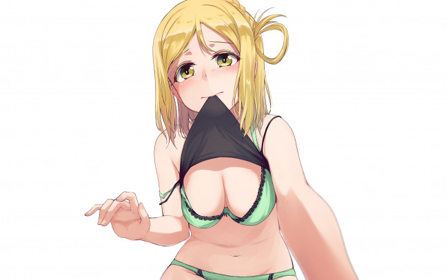 Обои картинки фото аниме, love live,  school idol project, девушка, взгляд, фон