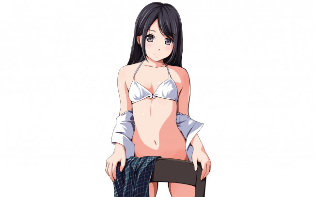 Обои картинки фото аниме, unknown,  другое, девушка, взгляд, фон