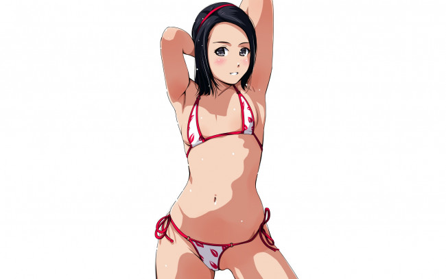 Обои картинки фото аниме, unknown,  другое, девушка, взгляд, фон