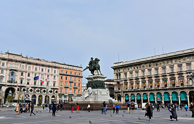 Обои картинки фото города, - памятники,  скульптуры,  арт-объекты, милан, италия, пейзаж