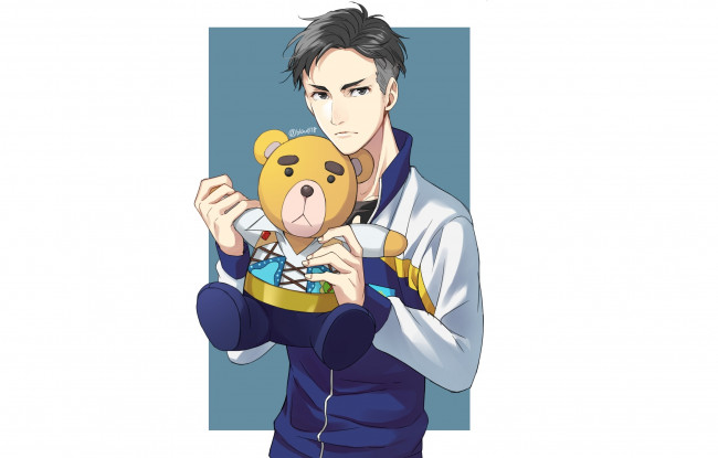 Обои картинки фото аниме, yuri on ice, otabek, altin