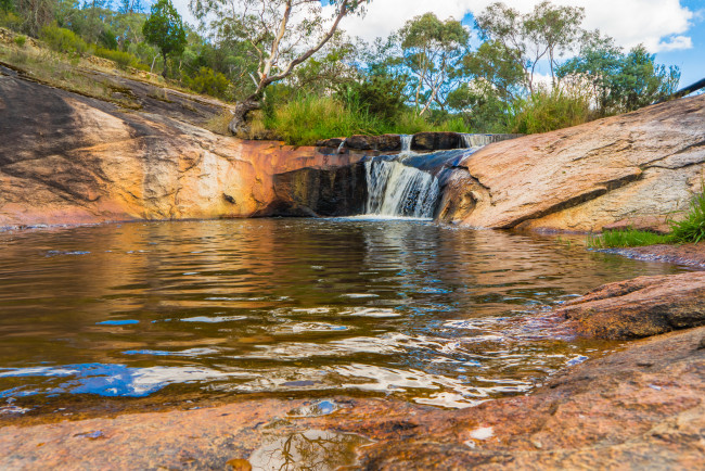 Обои картинки фото природа, водопады, водопад, река, лес