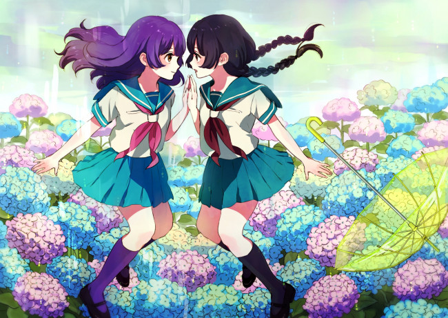 Обои картинки фото аниме, unknown,  другое, девушка, взгляд, фон