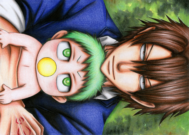 Обои картинки фото аниме, beelzebub, тацуми, вельзепуз