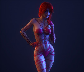 Картинка 3д+графика люди+ people взгляд девушка фон