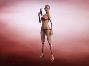 Картинка 3д+графика фантазия+ fantasy девушка взгляд фон