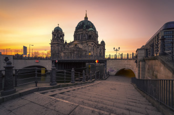 Картинка berliner+dom города берлин+ германия огни ночь
