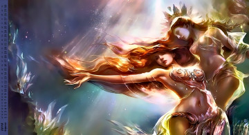 Картинка календари фэнтези девушка взгляд двое