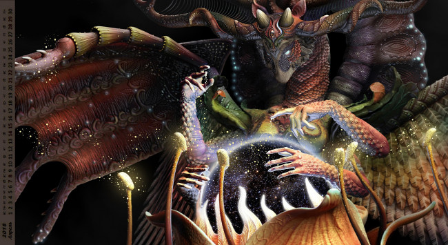 Обои картинки фото календари, фэнтези, существо