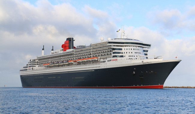 Обои картинки фото queen mary 2, корабли, лайнеры, круиз, лайнер