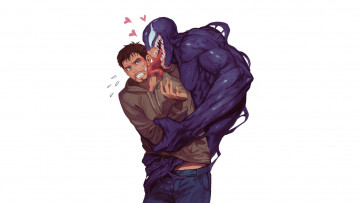 Картинка рисованное комиксы веном эдди брок